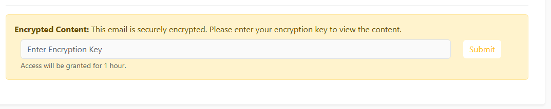 Enter custom encryption key