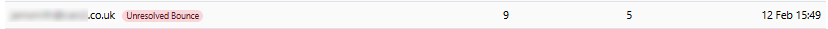Recipient list bounced