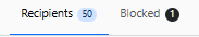Recipient filter tabs