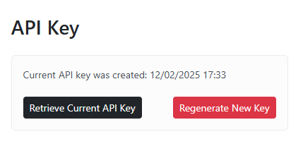 Regenerate API Key