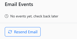 Resend email button